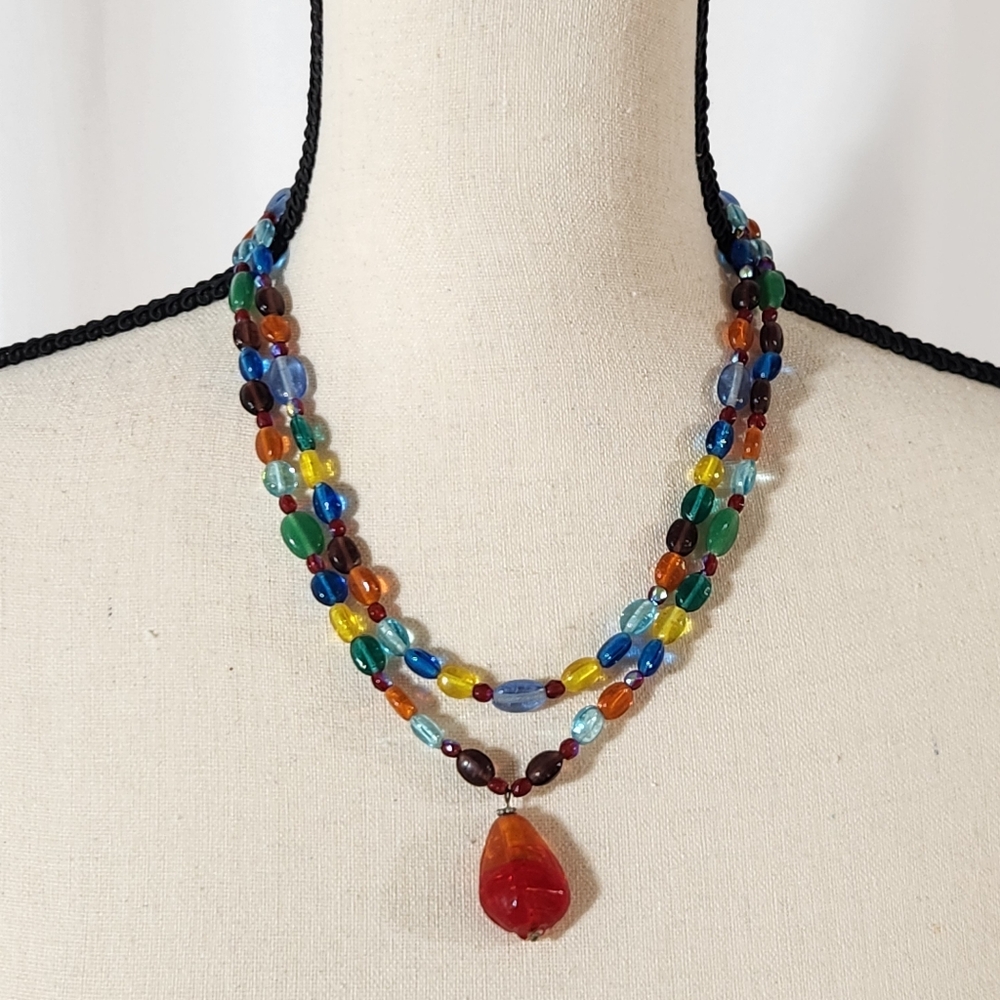 Colorful Glass Bead Necklace